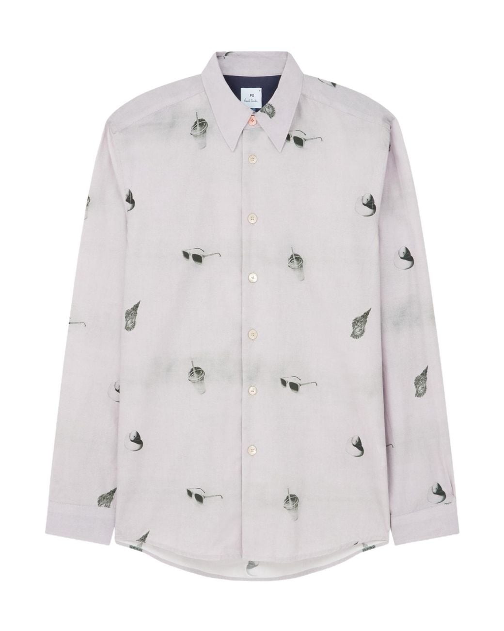 Paul Smith White Ps Sunbleached Snaps Button-Up Shirt for men