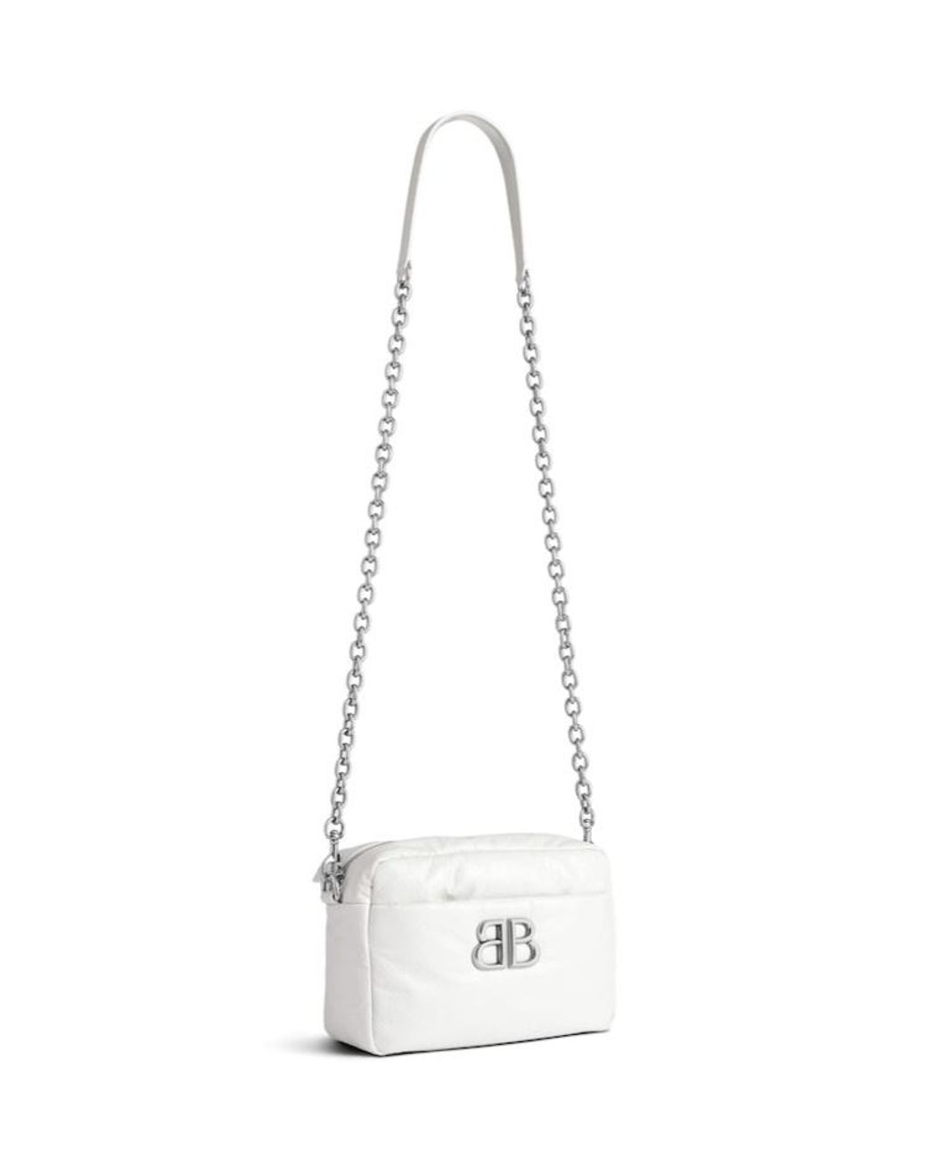 Balenciaga White Monaco Xs Camera Bag