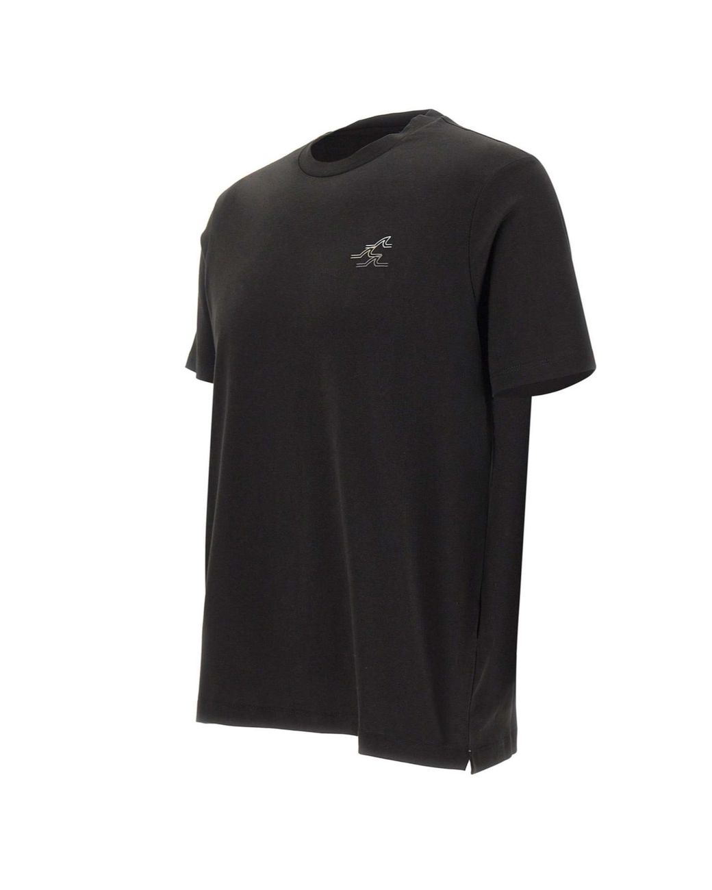 Paul & Shark Black Logo Crew-Neck T-Shirt for men