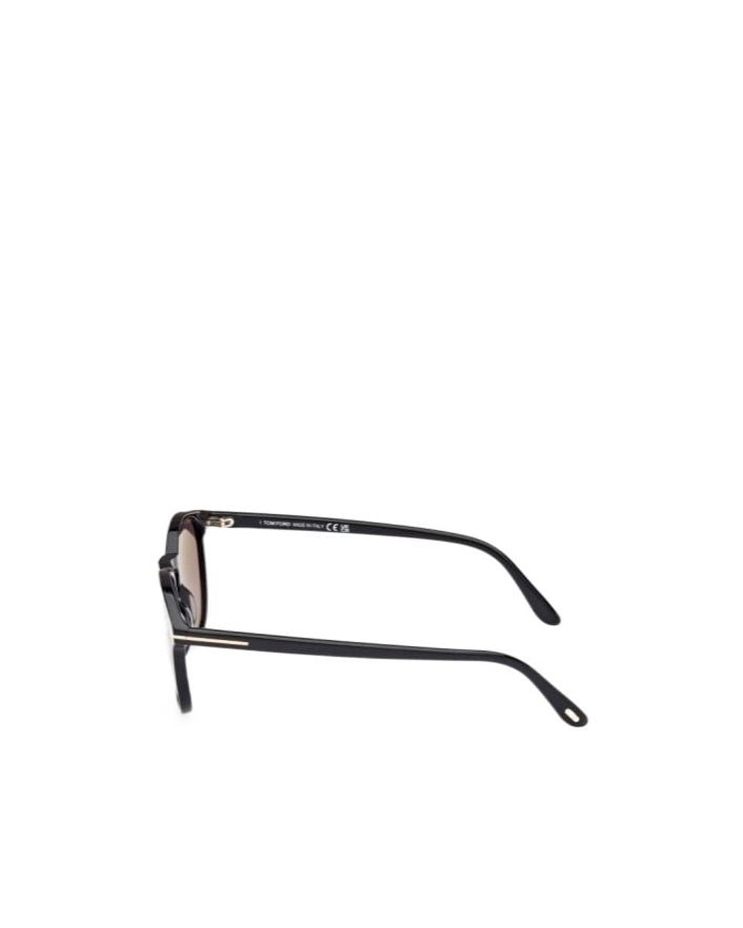 Tom Ford White Eyewear Lewis Round Frame Sunglasses for men