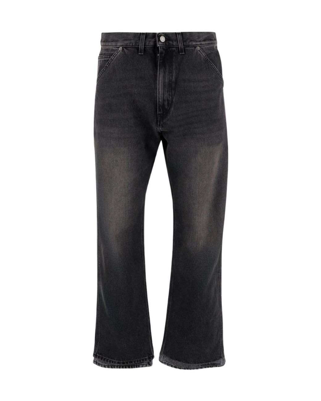 Haikure Black Mid-Waisted Straight-Leg Jeans for men