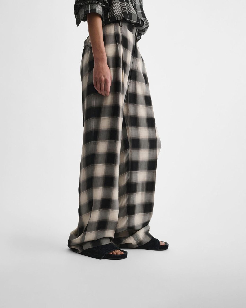 Phoebe Philo Gray Double Pleat Trousers