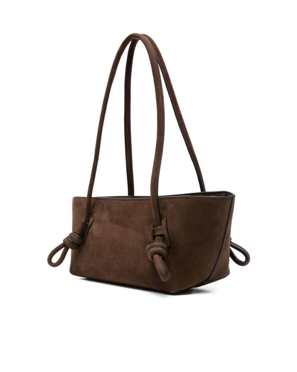 Hereu Brown Fleca Knotted Shoulder Bag