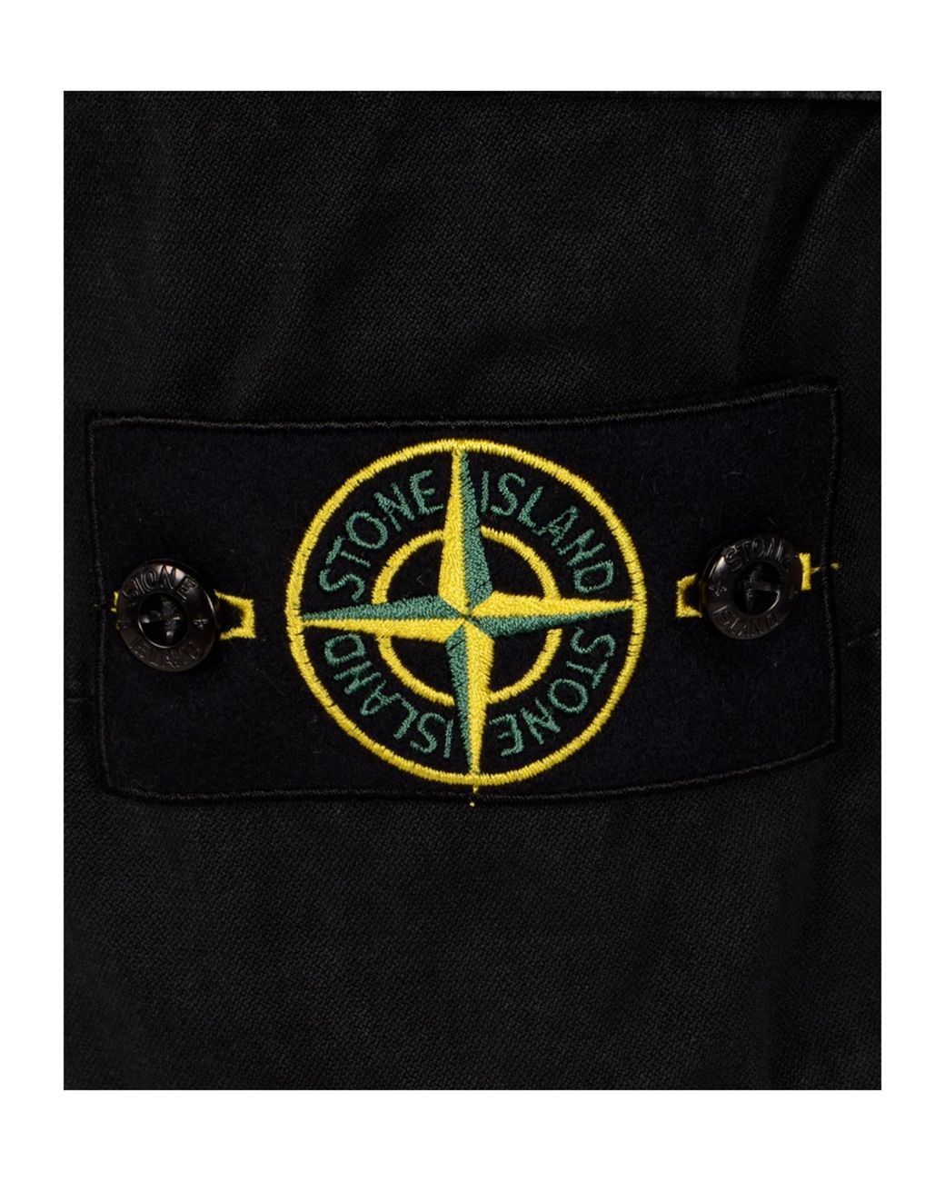 Stone Island Black Logo Patch Cargo Trousers for men