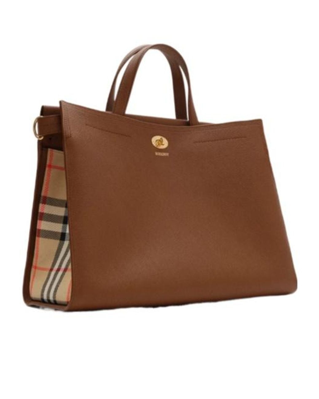 Burberry Brown Medium Cotswolds Check Tote Bag