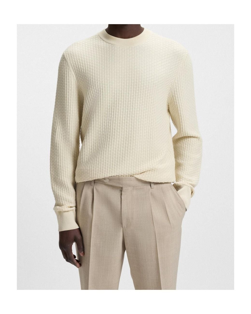 Boss Natural Cotton Sweater for men
