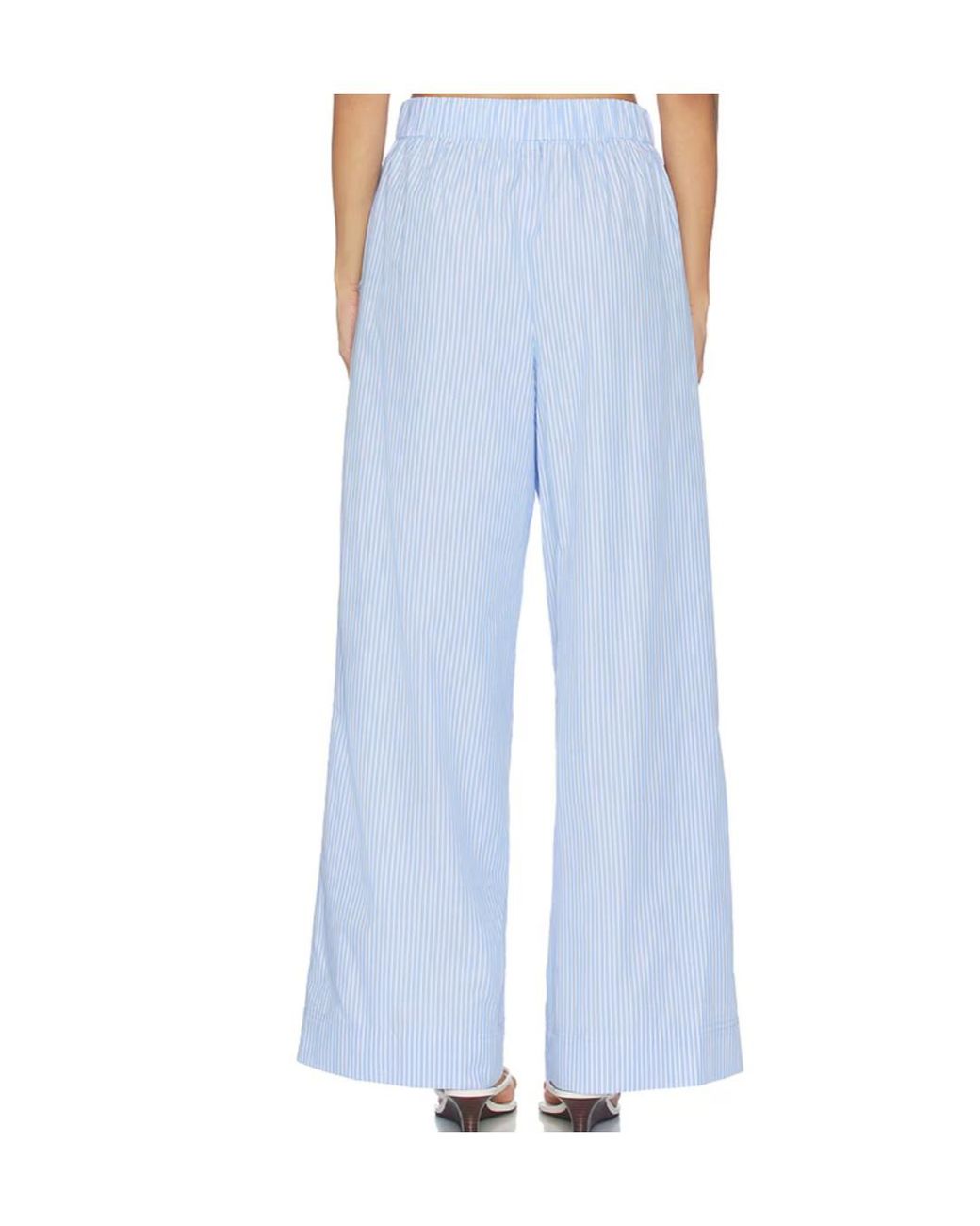 Jonathan Simkhai Blue Arden Striped Trousers