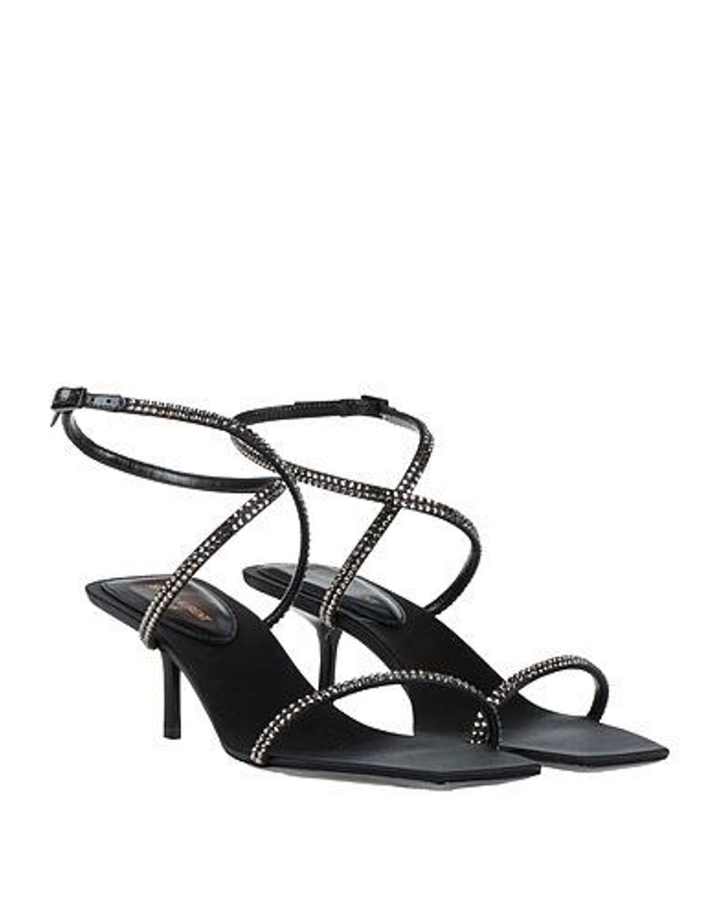 Saint Laurent Black Open-Heeled Sandals
