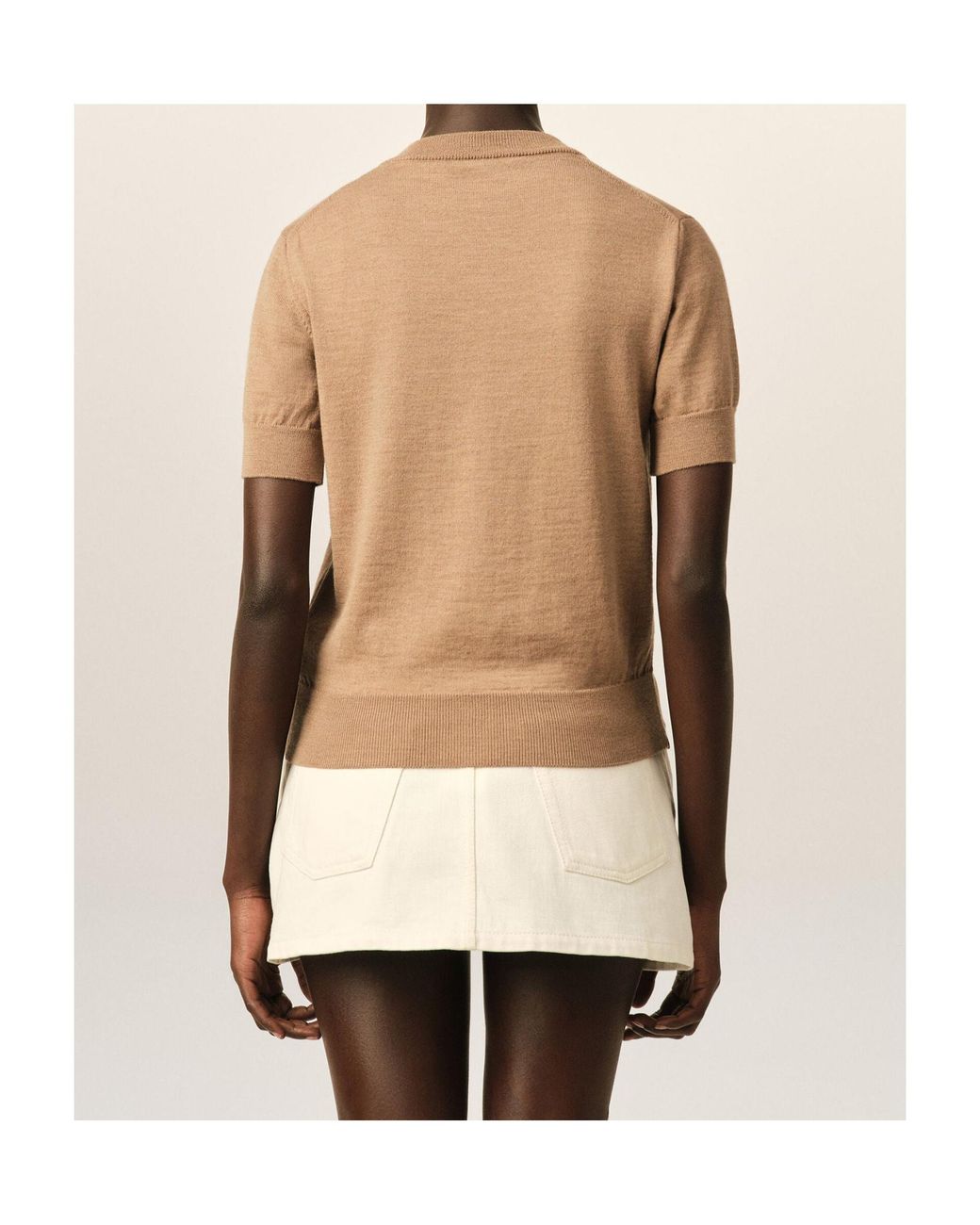 AMI Natural Ami Ami De Coeur Short-Sleeved Cardigan