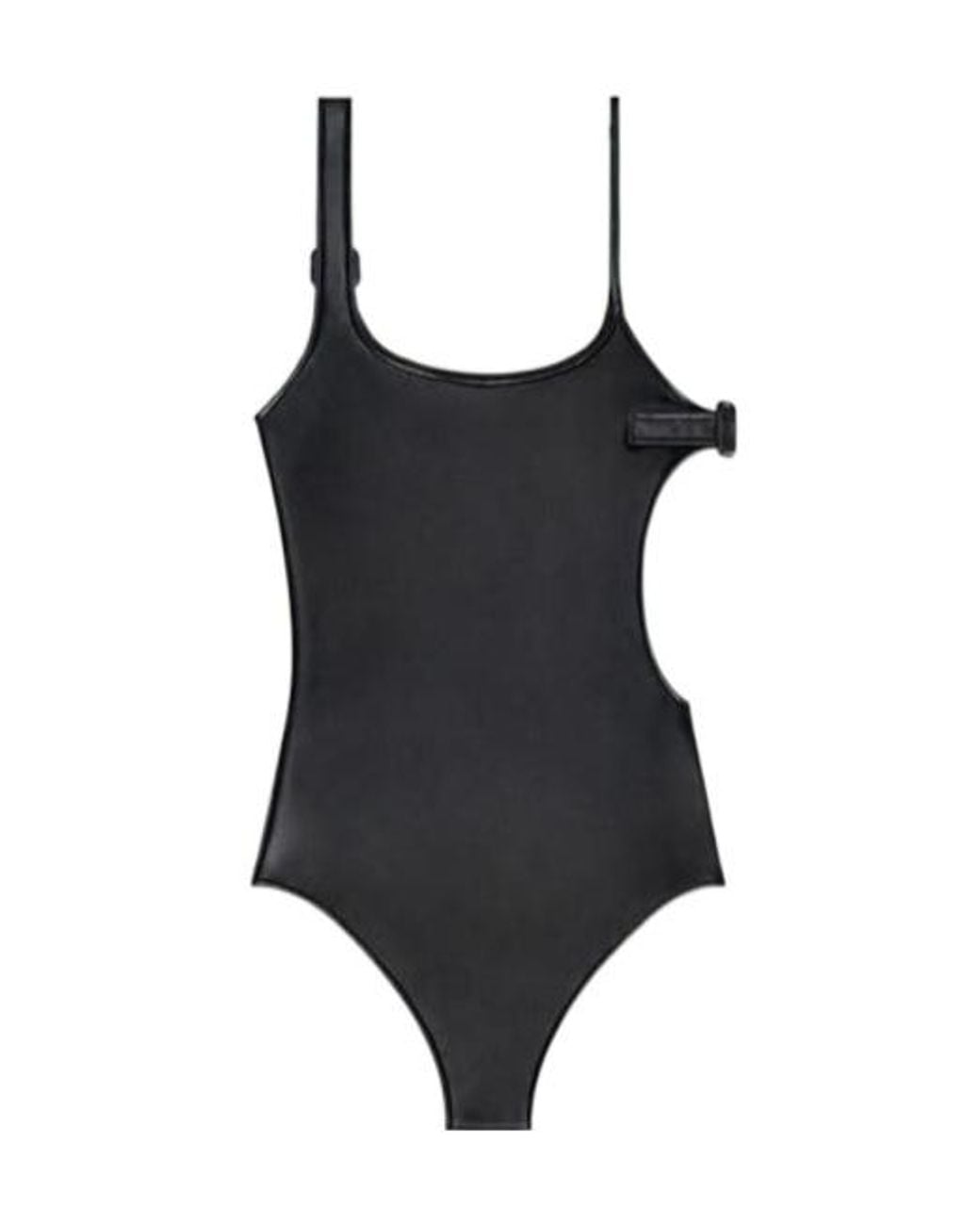 Courreges Black Courrèges Buckle Cut-Out Bodysuit