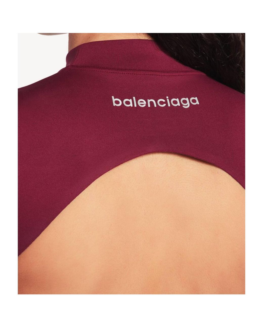 Balenciaga Red Techwear Cut-Out Bodysuit