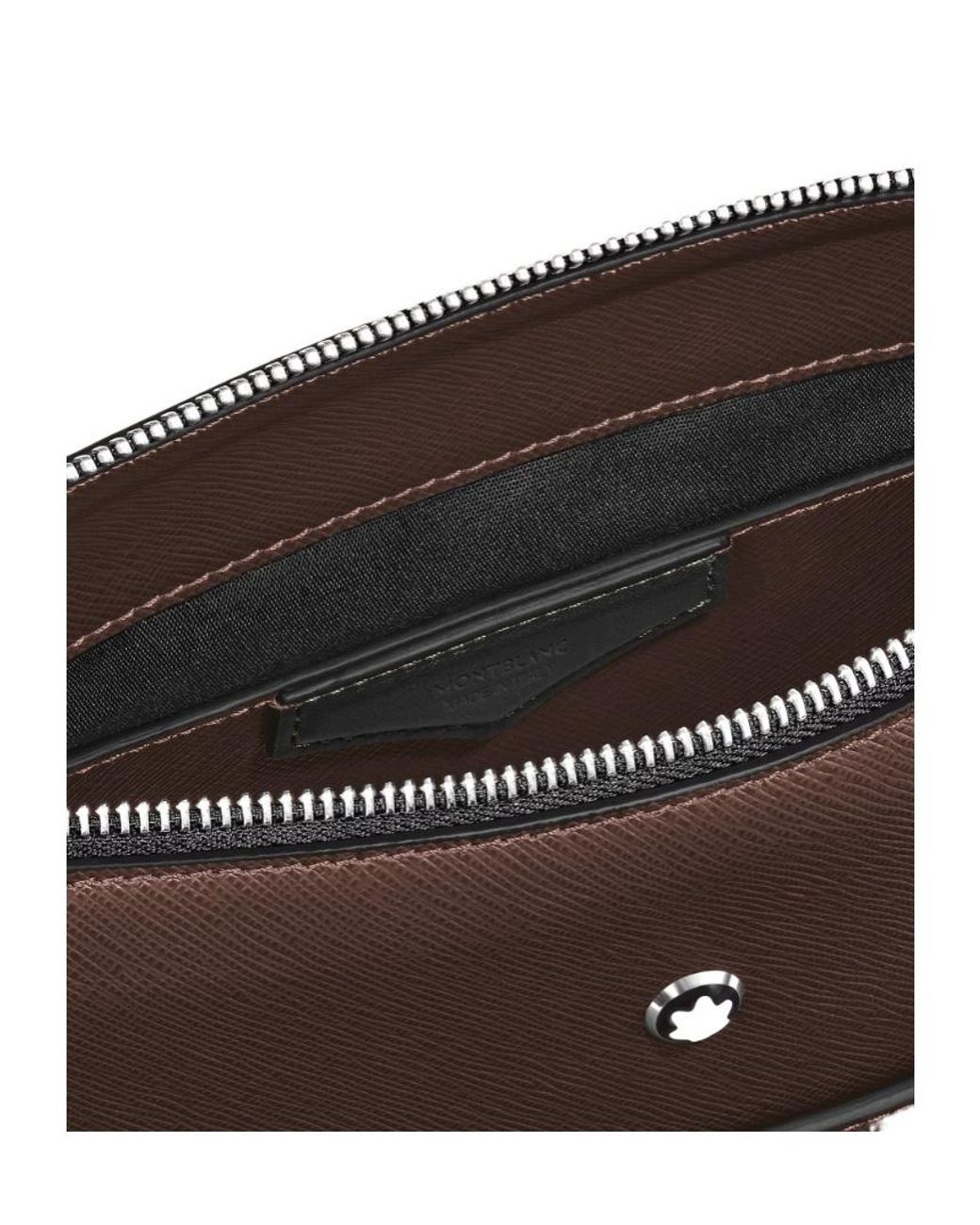 Montblanc Brown Vertical Belt Messenger Bag for men