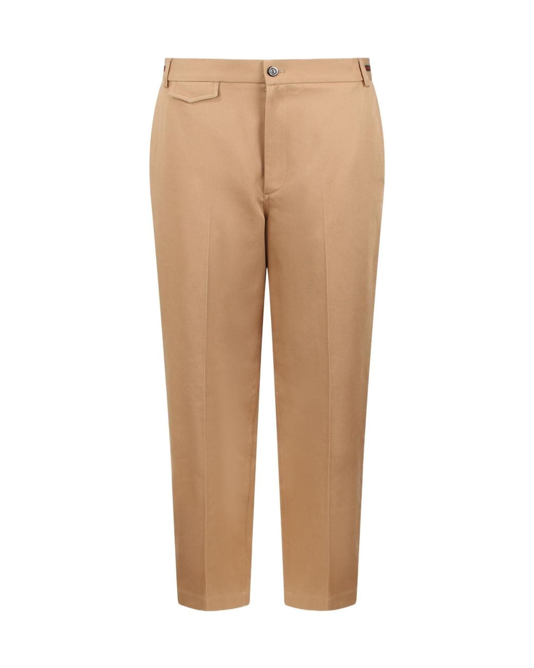 Gucci Natural Straight Leg Tailored Trousers for men