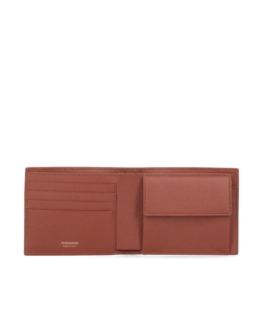 Ferragamo Red Ferragamo Gancini Plaque Bi-Fold Wallet for men