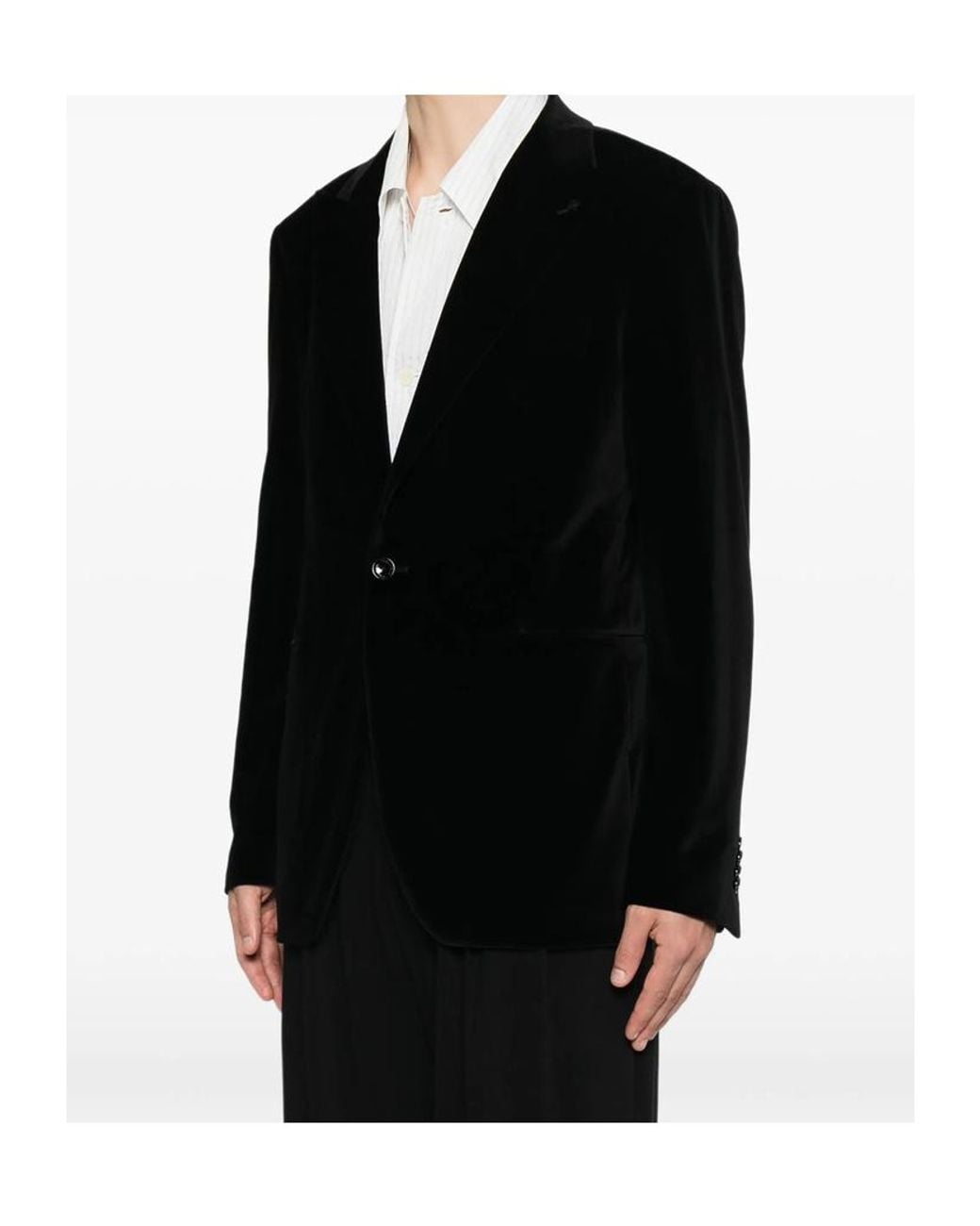 Tagliatore Black Long-Sleeved Suit Jacket for men
