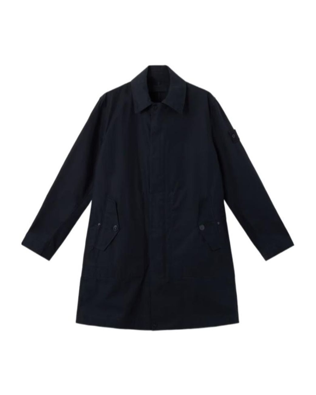 Stone Island Blue Cotton Coat for men