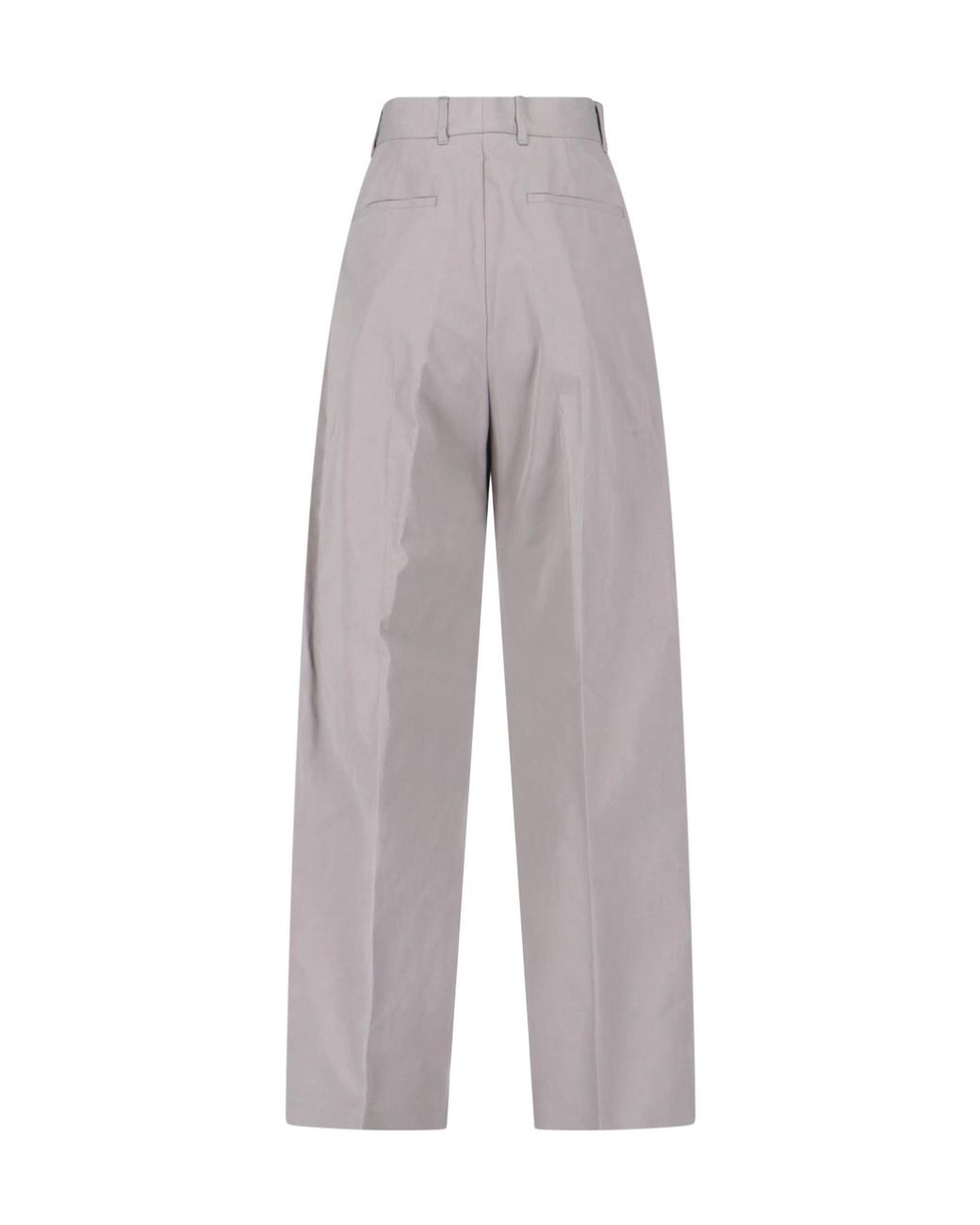 Jil Sander Gray Straight Leg Trousers