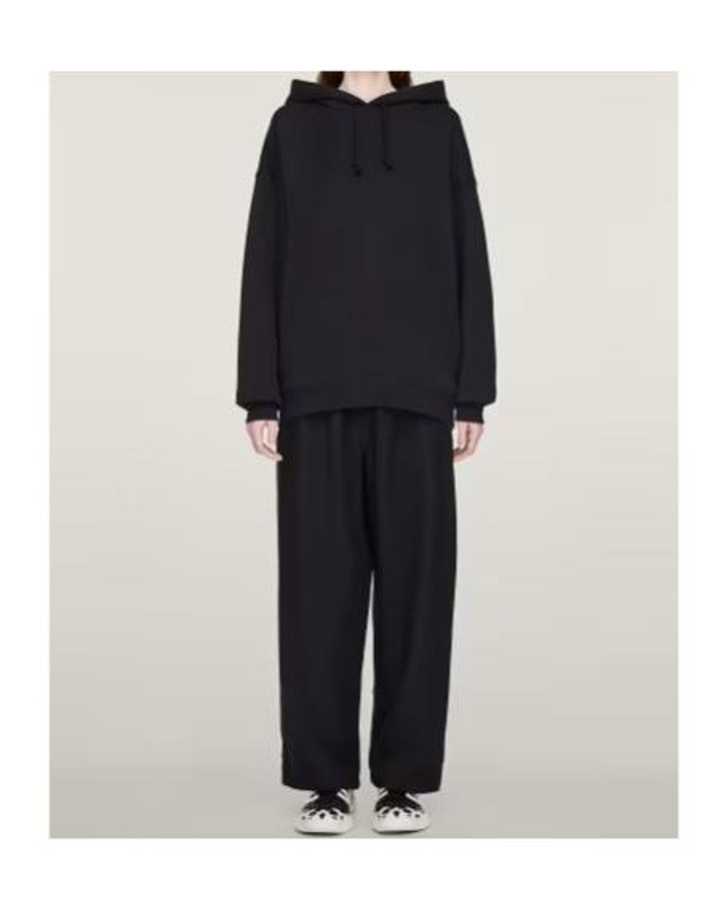 Y-3 Black Relaxed-Fit Hoodie for men