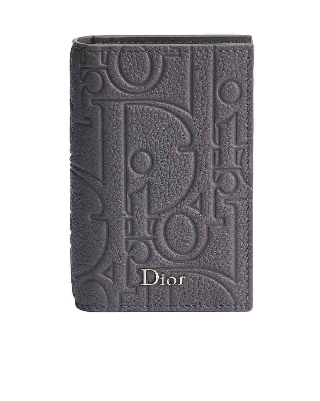 Dior Gray Bifold Card Holder for men