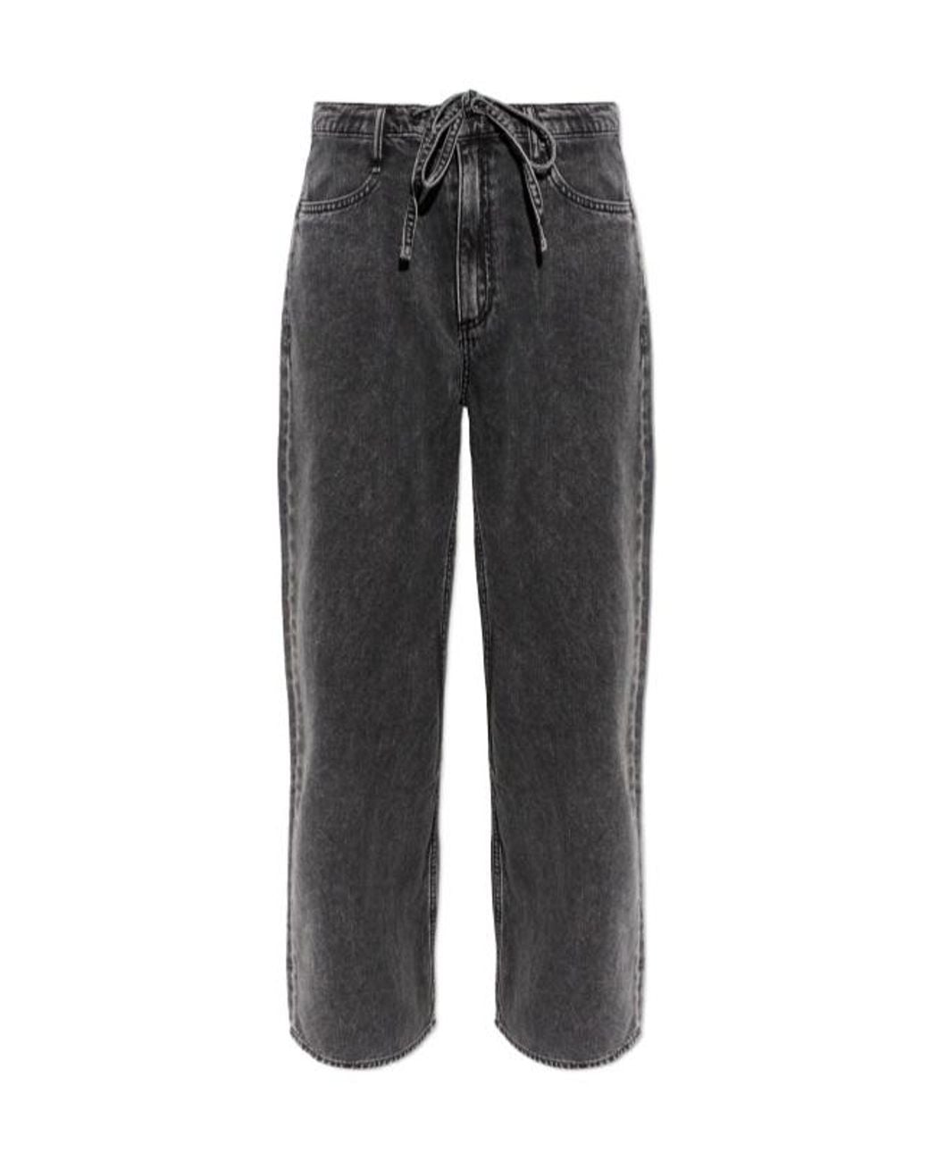 Rag & Bone Gray Phoebe Drawstring-Detail Trousers