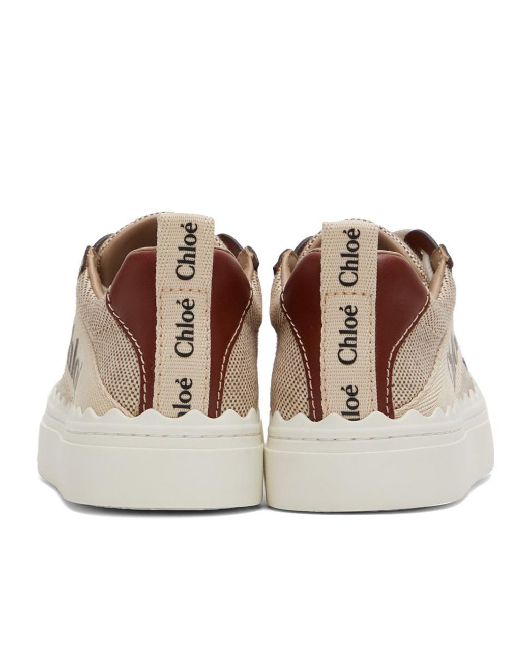 Chloé Brown Woody Low-Top Sneakers