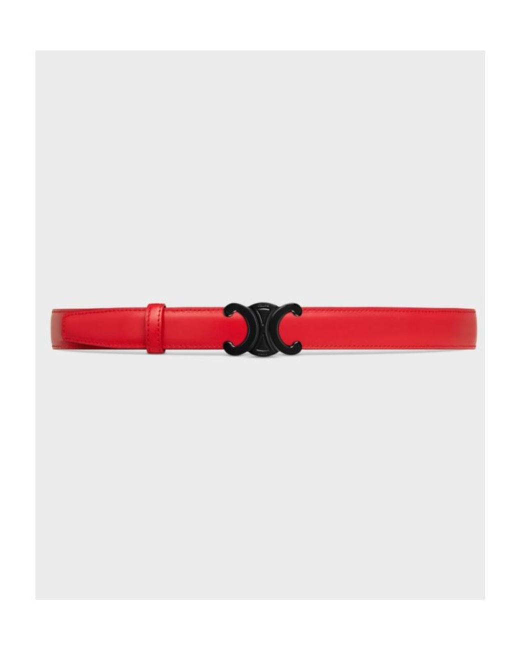 Céline White Triomphe Buckle 25 Mm Reversible Belt