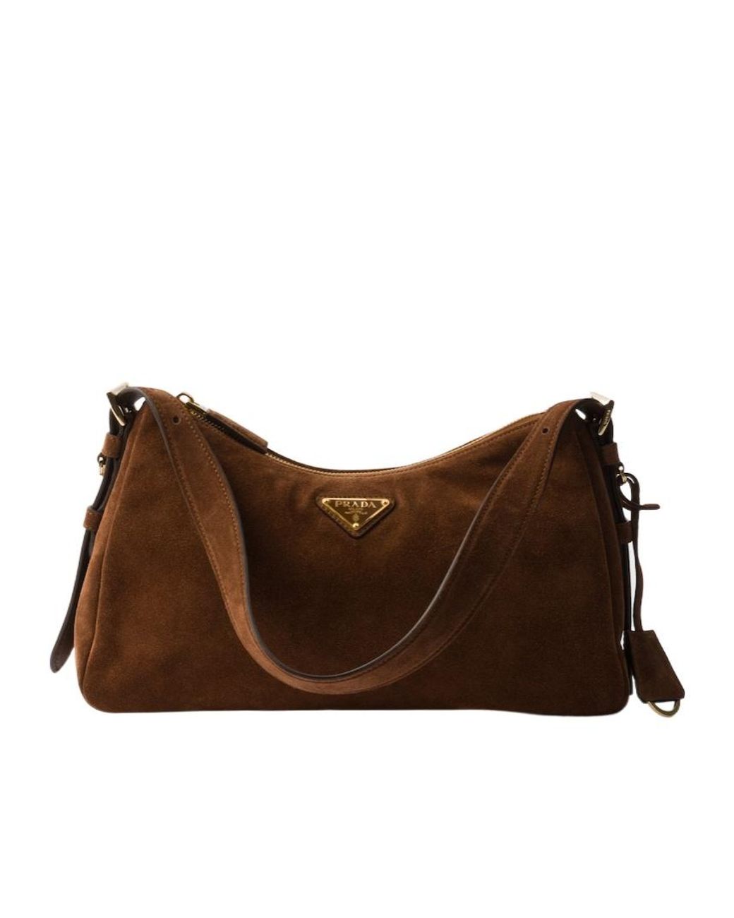 Prada Brown Aimée Zipped Medium Shoulder Bag