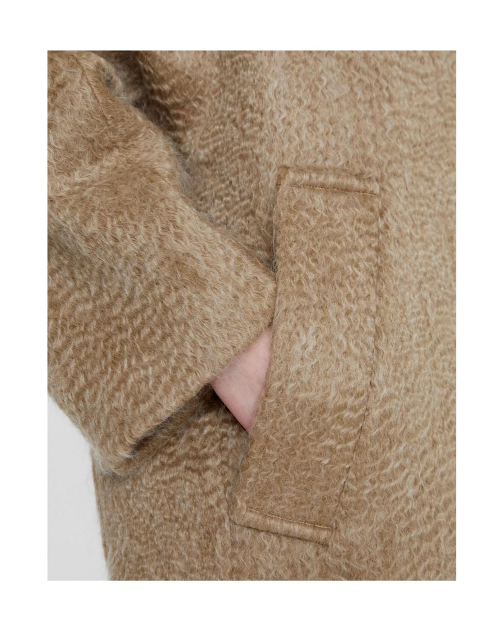 Joseph Natural Alger Water Weave Wool Coat