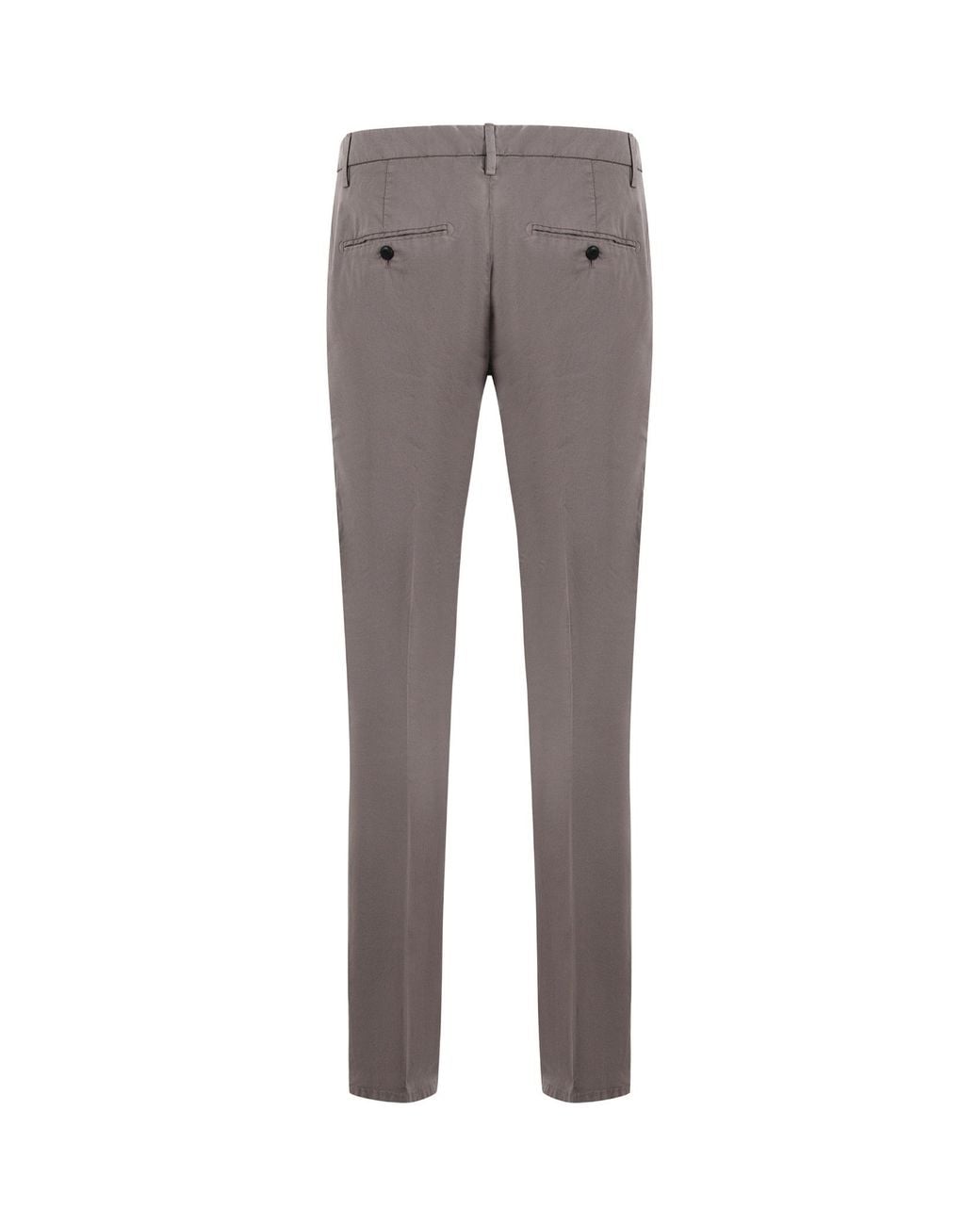 Dondup Gray Slim-Fit Gabardine Pants for men