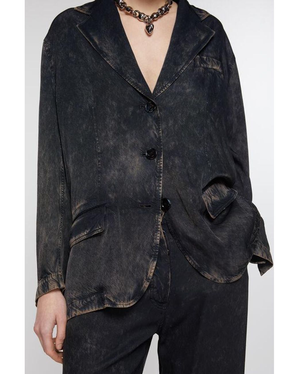 Acne Blue Single-Breasted Jacket