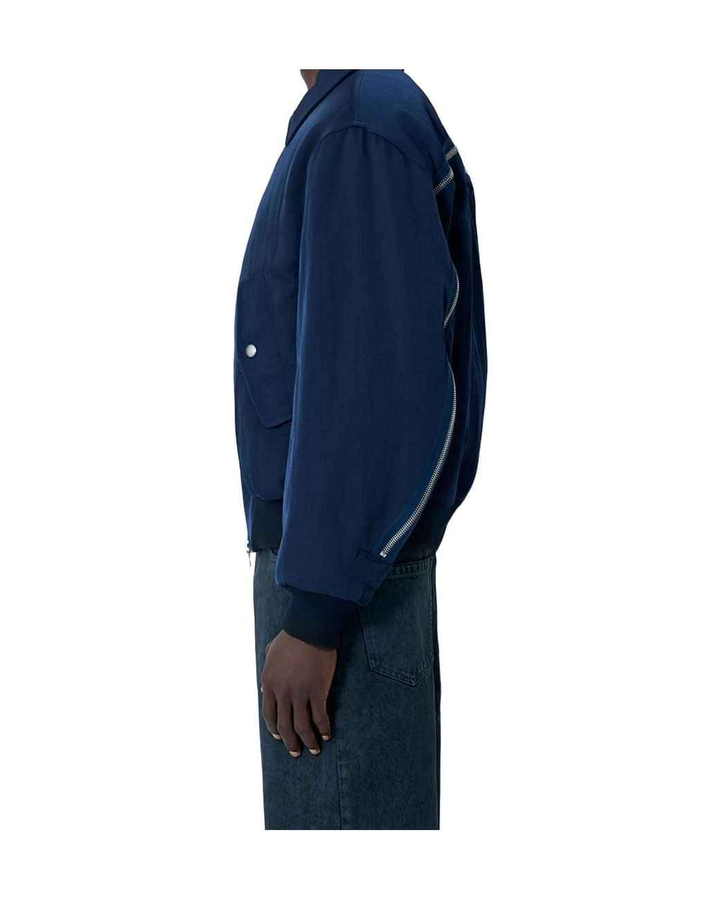 Dries Van Noten Blue Venlo Zip-Up Jacket for men