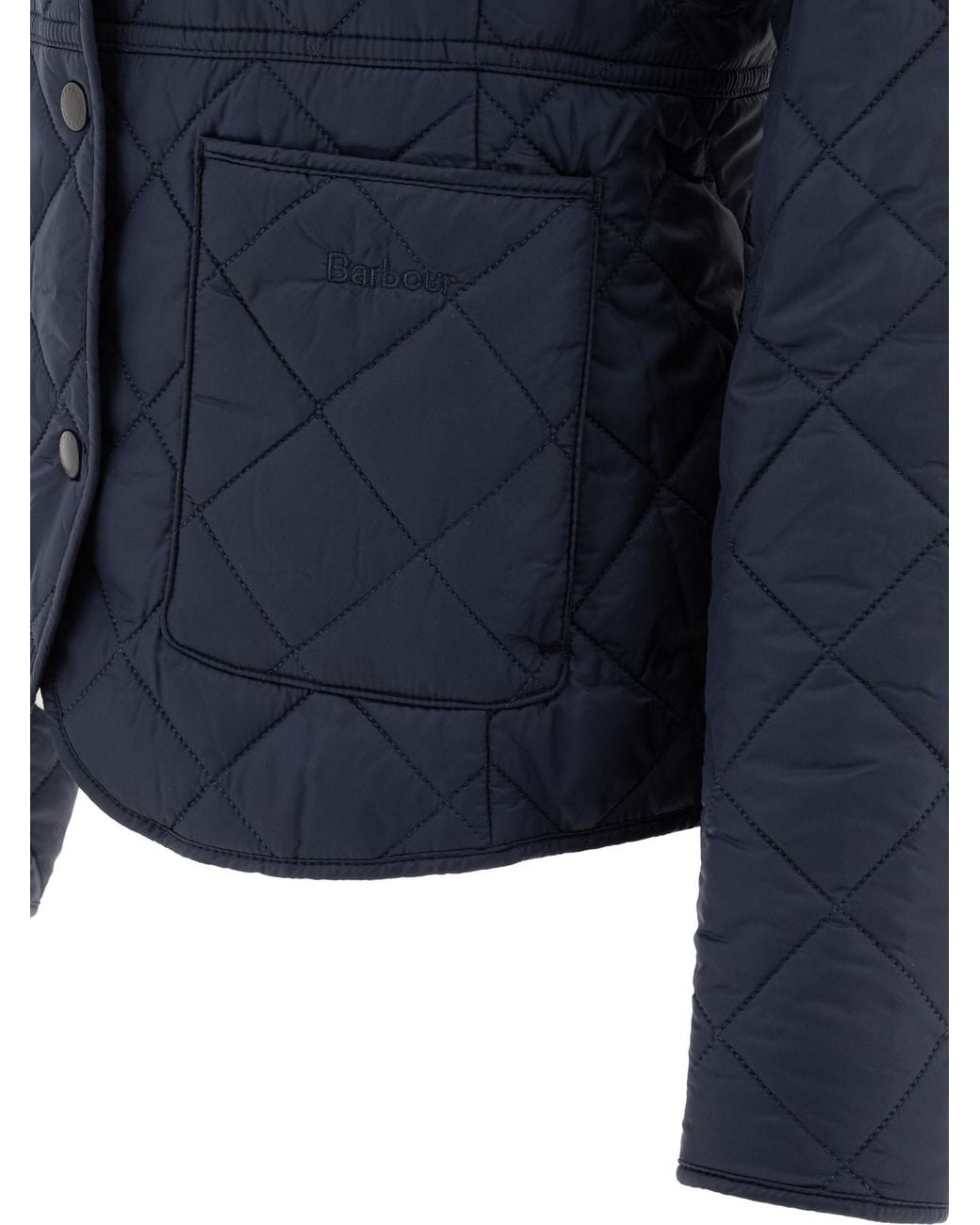 Barbour Black Deveron Quilted Buttoned Jacket