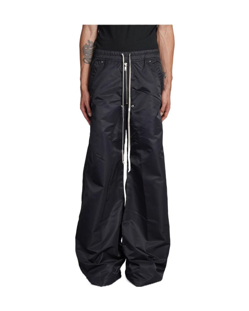 Rick Owens Black Geth Bela Wide-Leg Trousers for men