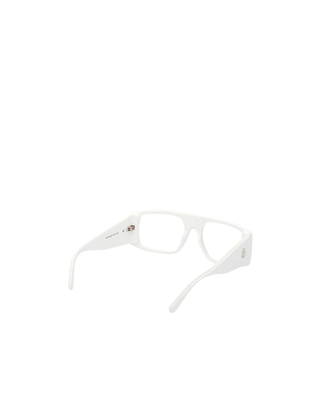 Moncler White Eyewear Rectangle Frame Glasses for men