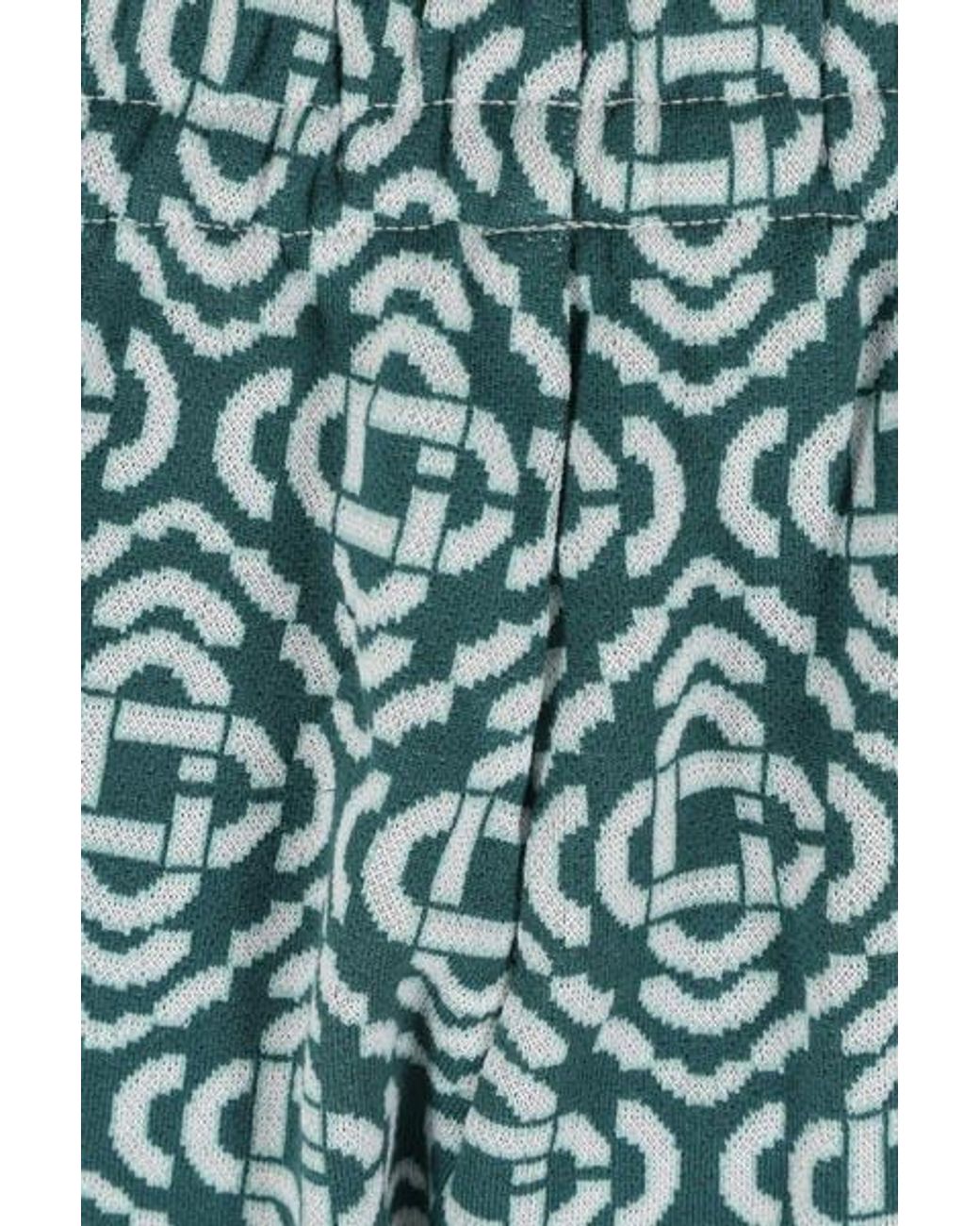 Casablanca Blue Monogram-Jacquard Track Pants for men