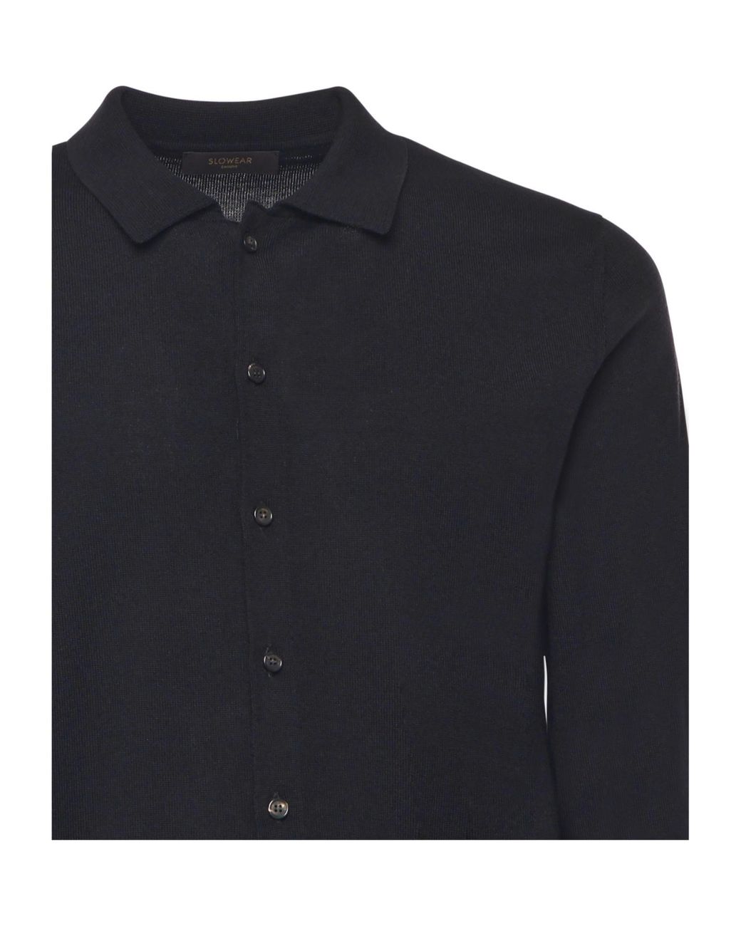 Zanone Blue Button-Up Knit Shirt for men
