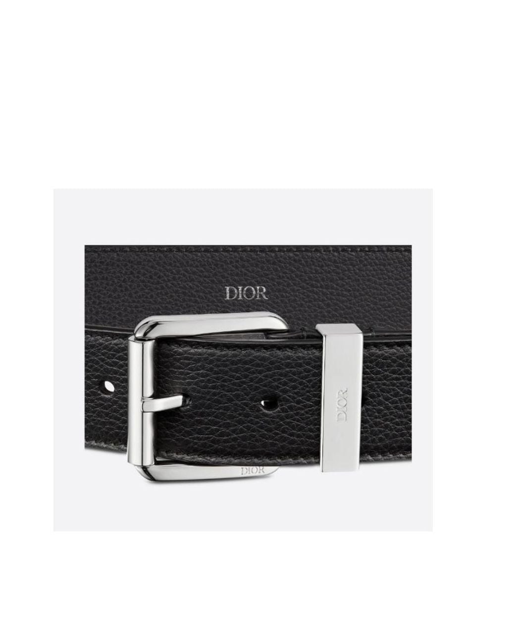 Dior White Homme Logo Printed Buckled Belt for men