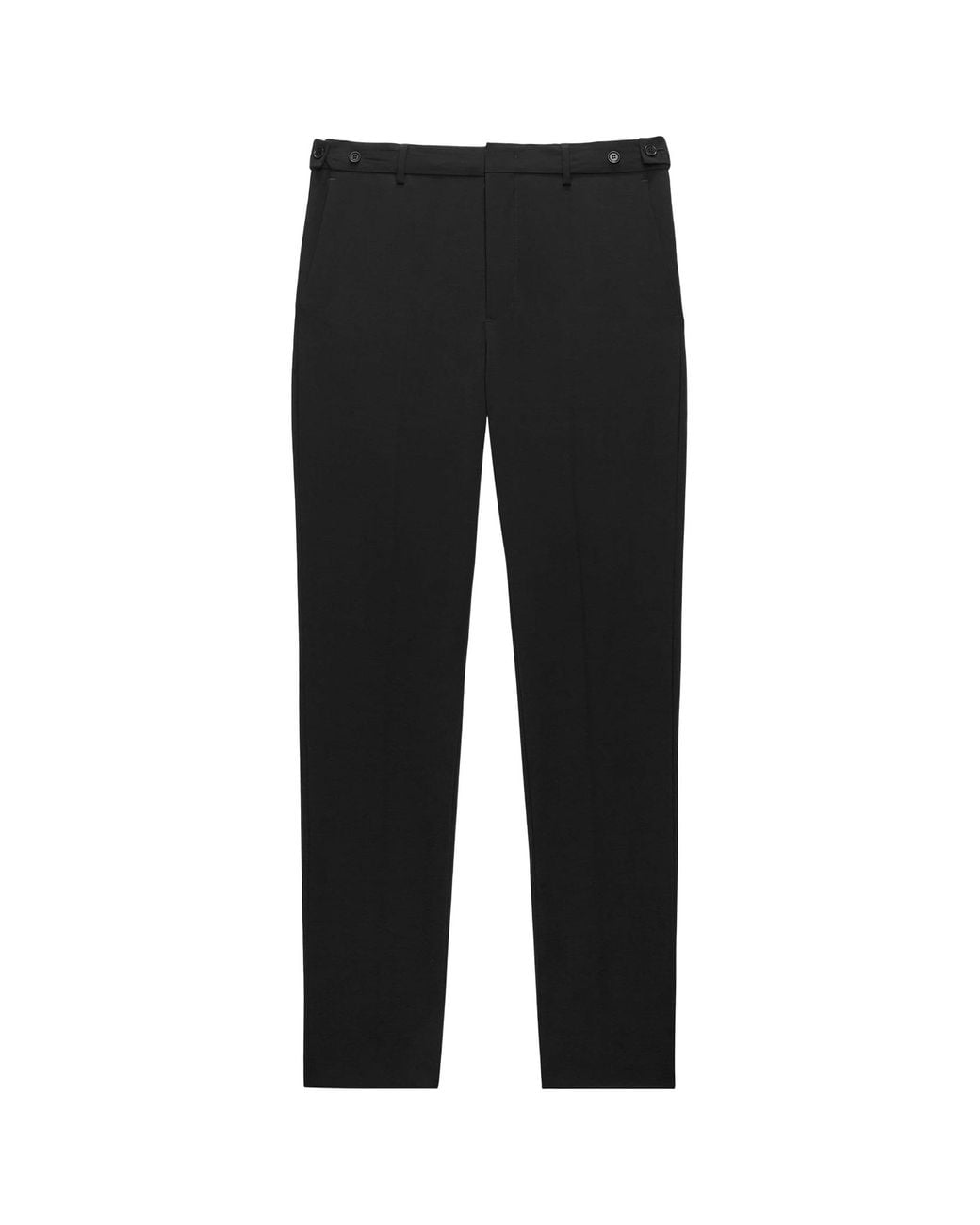 MSGM Black Mid-Rise Tapered-Legged Trousers for men