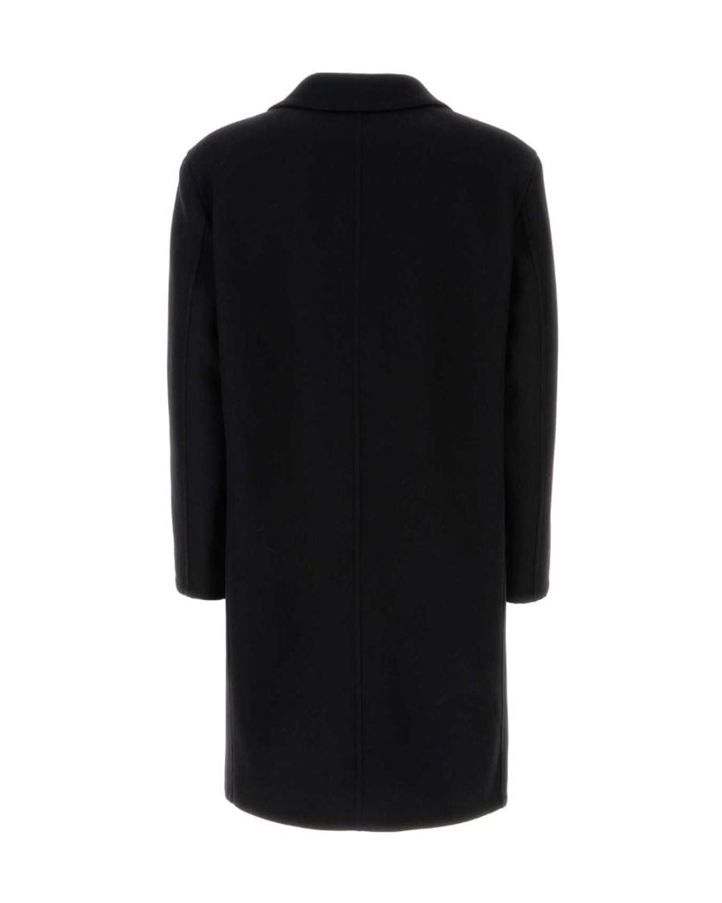 Valentino Black Single-Breasted Long-Sleeved Coat for men