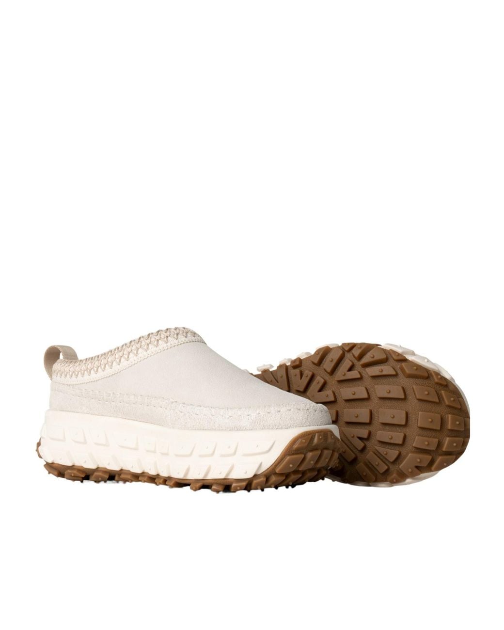 Ugg White Venture Daze Platform Contrast Stitched Slippers