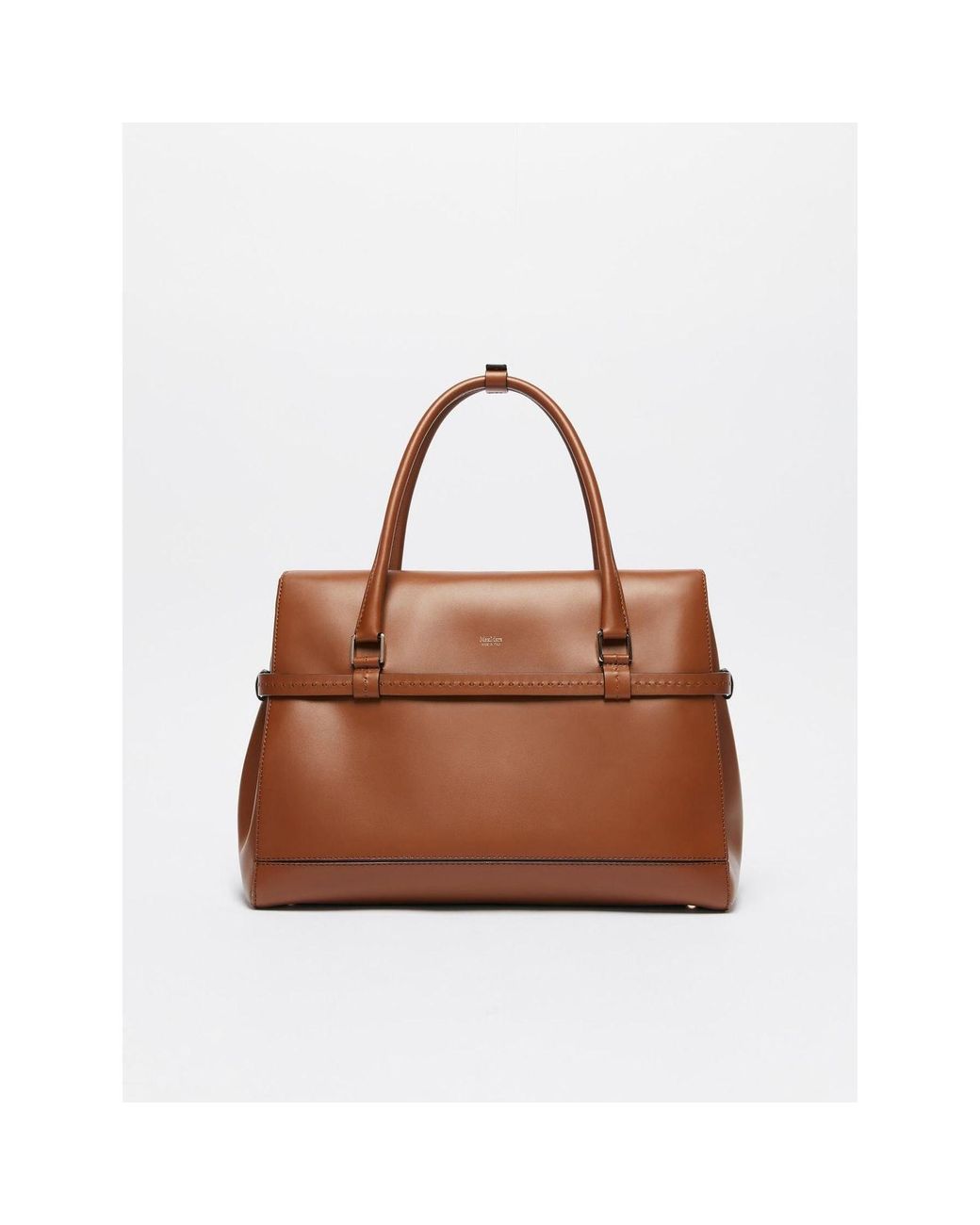 Max Mara Brown Natural Leather Handbag