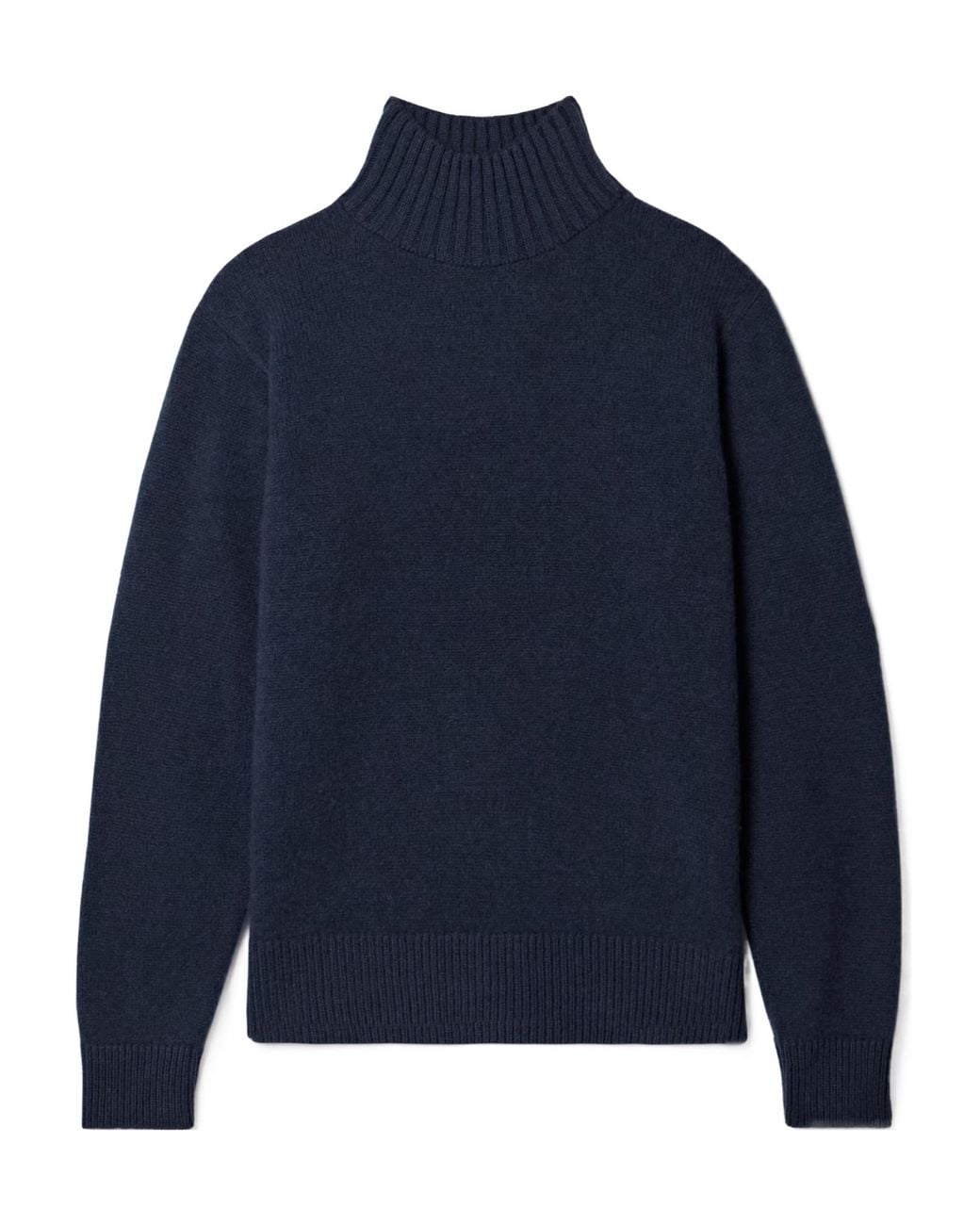 The Elder Statesman Blue Cashmere Turtleneck Sweater