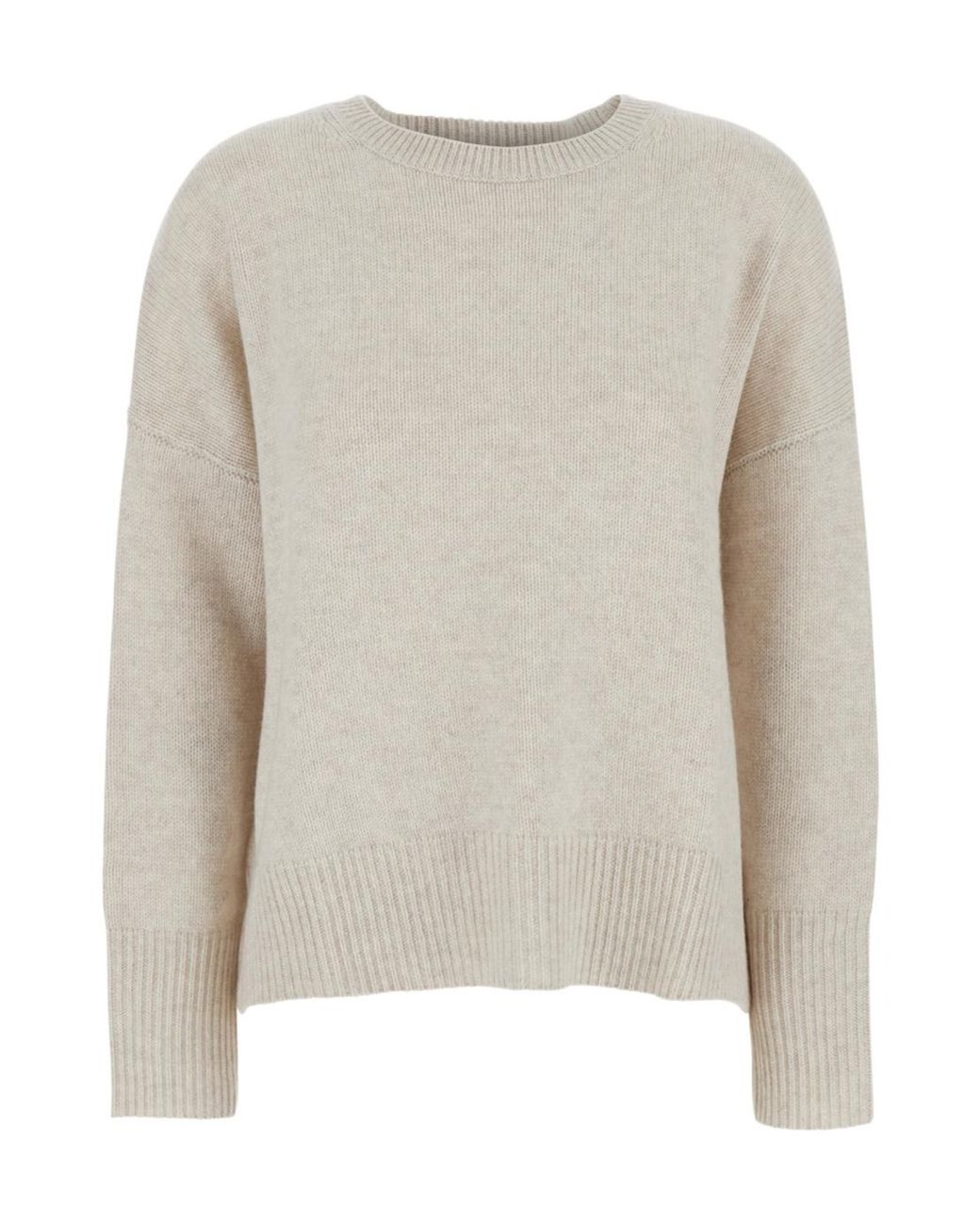 Lisa Yang Natural Dropped Shoulder Cashmere Sweater