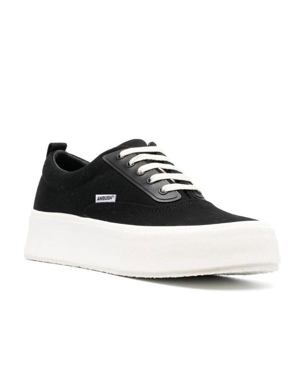 Ambush Black Logo Detailed Lace-Up Sneakers for men