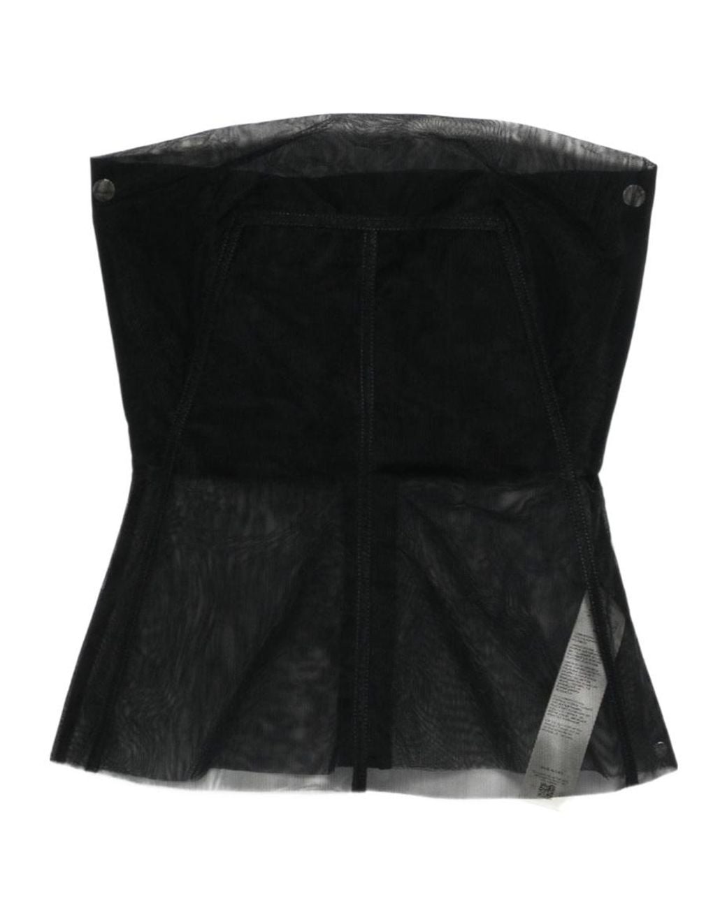 Rick Owens Black Strapless Bustier Top