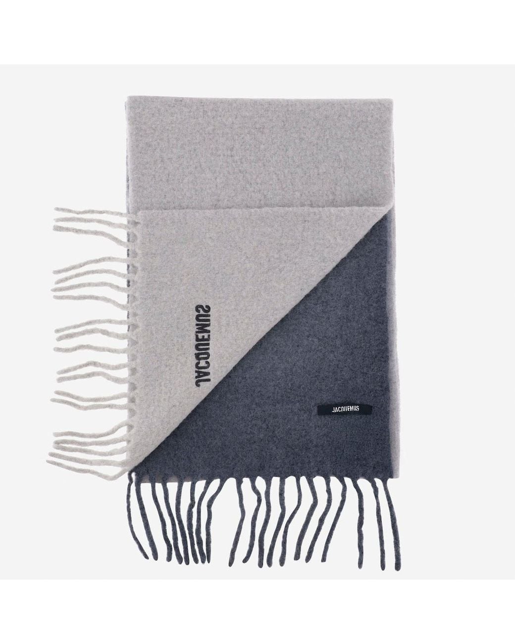Jacquemus Gray Logo Scarf