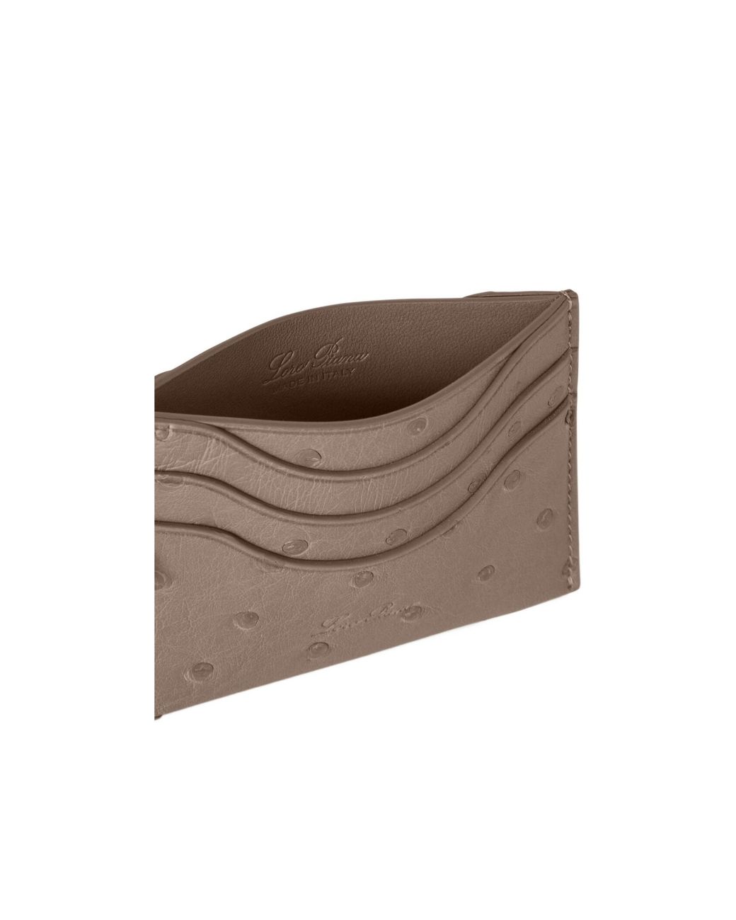 Loro Piana Gray Logo Card Holder for men