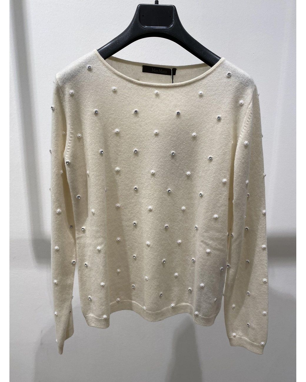 Max Mara Natural Crew Neck Knit Pullover