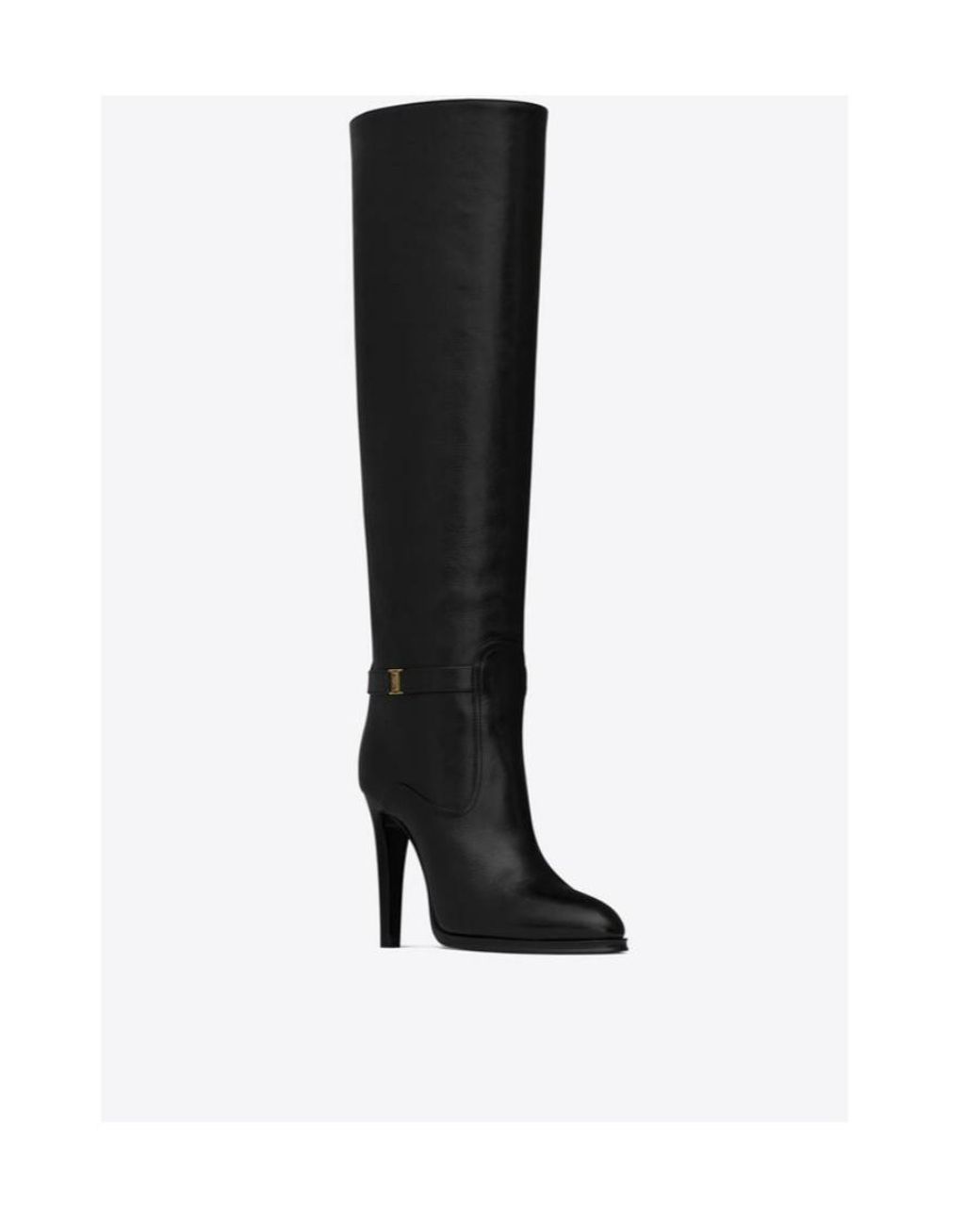 Saint Laurent Black Diane Almond Toe Boots