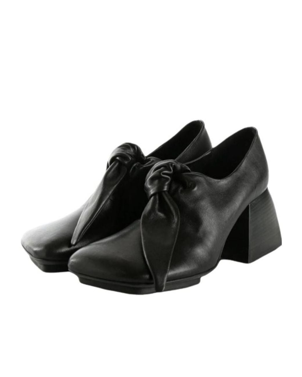 Uma Wang Black Chunky-Heeled High Heels